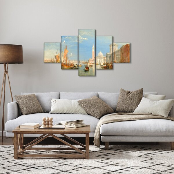 Obraz - Joseph Mallord William Turner, Venice the Dogana and San Giorgio Maggiore, reprodukce (125x70 cm)