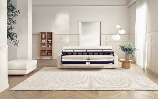 Gest 2,5 sofa, Čalounění NANTES Blue Grey, Podnož Bělený dub Bolia