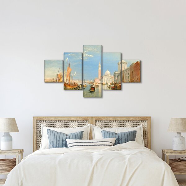 Obraz - Joseph Mallord William Turner, Venice the Dogana and San Giorgio Maggiore, reprodukce (125x70 cm)