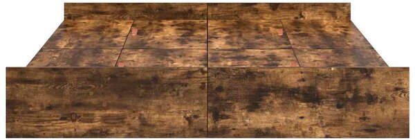 Rám postele s úložným prostorem s čelo Kouřový dub 135 x 190 cm 3335321