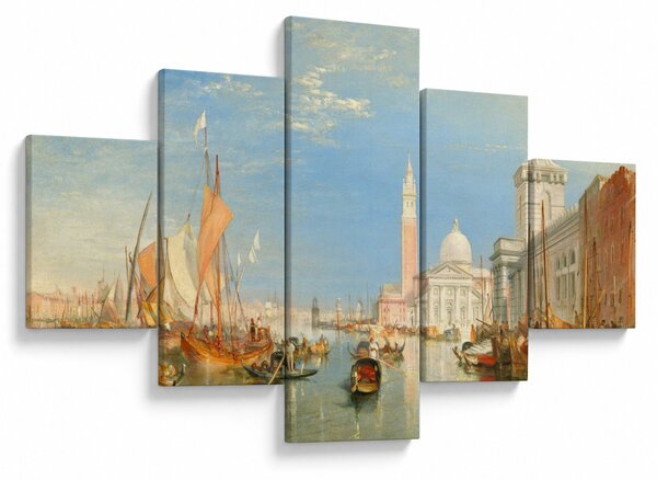 Obraz - Joseph Mallord William Turner, Venice the Dogana and San Giorgio Maggiore, reprodukce (125x70 cm)