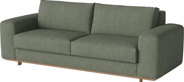 Gest 2,5 sofa, Čalounění NANTES Blue Grey, Podnož Bělený dub Bolia