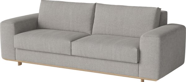 Gest 2,5 sofa, Čalounění NANTES Blue Grey, Podnož Bělený dub Bolia
