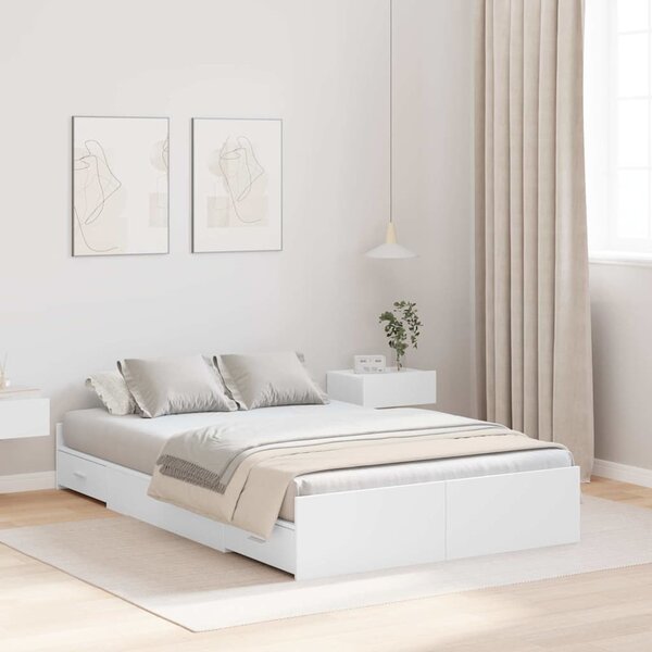 Rám postele s úložným prostorem se zásuvkou Bílá 120 x 200 cm 3335301