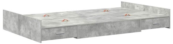 Rám postele s úložným prostorem Betonově šedá 120 x 190 cm 3335328
