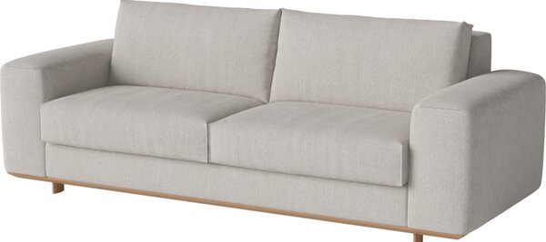 Gest 2,5 sofa, Čalounění NANTES Blue Grey, Podnož Bělený dub Bolia