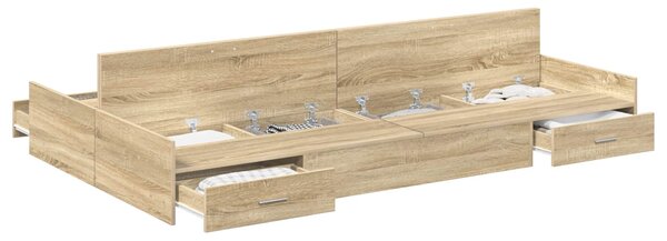 Rám postele s úložným prostorem s čelo Sonoma dub 120 x 190 cm 3335327