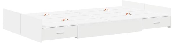 Rám postele s úložným prostorem se zásuvkou Bílá 120 x 200 cm 3335301