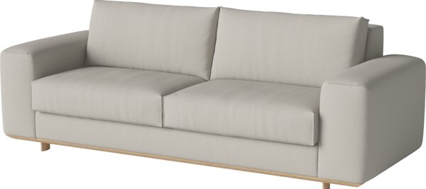Gest 2,5 sofa, Čalounění NANTES Blue Grey, Podnož Bělený dub Bolia
