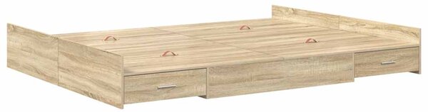 Rám postele s úložným prostorem s čelo Sonoma dub 140 x 190 cm 3335311