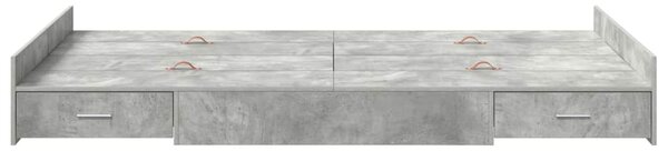 Rám postele s úložným prostorem Betonově šedá 120 x 190 cm 3335328