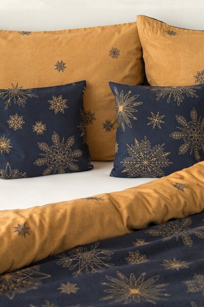 Povlečení Gold Christmas Bavlna deluxe 1x 140/220, 1x 70/90