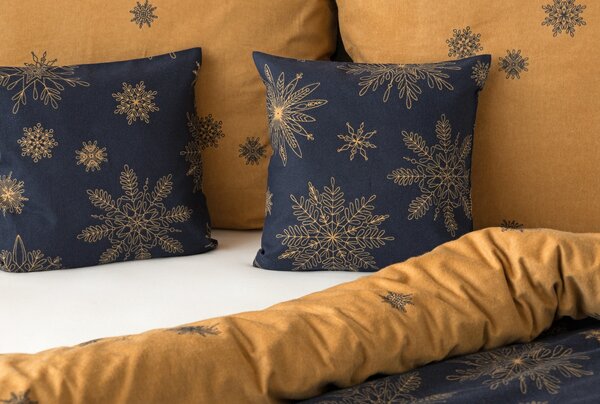 Povlečení Gold Christmas Bavlna deluxe 1x 140/220, 1x 70/90