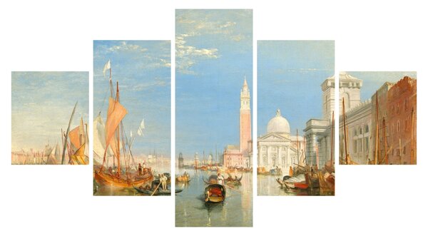 Obraz - Joseph Mallord William Turner, Venice the Dogana and San Giorgio Maggiore, reprodukce (125x70 cm)