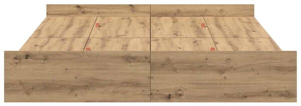 Rám postele s úložným prostorem Artisanový dub 140 x 190 cm 3335316