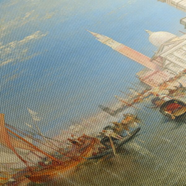 Obraz - Joseph Mallord William Turner, Venice the Dogana and San Giorgio Maggiore, reprodukce (125x70 cm)