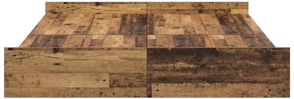 Rám postele s úložným prostorem s čelo Staré dřevo 135 x 190 cm 3335323