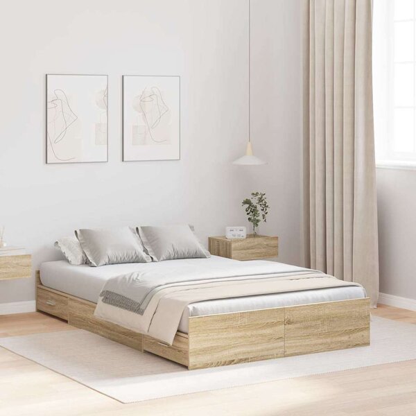 Rám postele s úložným prostorem s čelo Sonoma dub 120 x 190 cm 3335327
