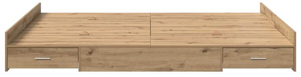 Rám postele s úložným prostorem Artisanový dub 140 x 190 cm 3335316