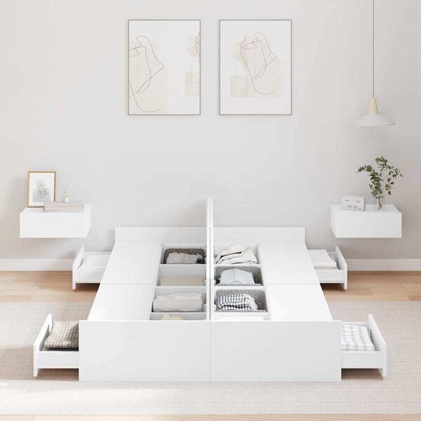 Rám postele s úložným prostorem se zásuvkou Bílá 120 x 200 cm 3335301
