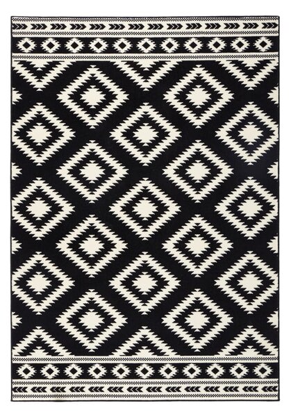 Černo-bílý koberec Hanse Home Gloria Ethno, 80 x 150 cm