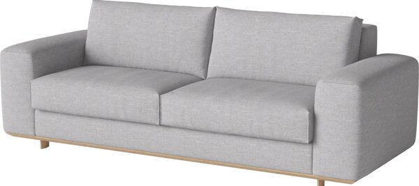 Gest 2,5 sofa, Čalounění NANTES Blue Grey, Podnož Bělený dub Bolia