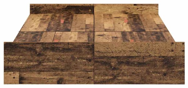 Rám postele s úložným prostorem s čelo Staré dřevo 120 x 190 cm 3335331