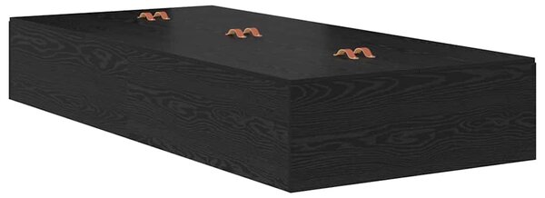 Rám postele s úložným prostorem se dveřmi Černý dub 80 x 200 cm 3335334