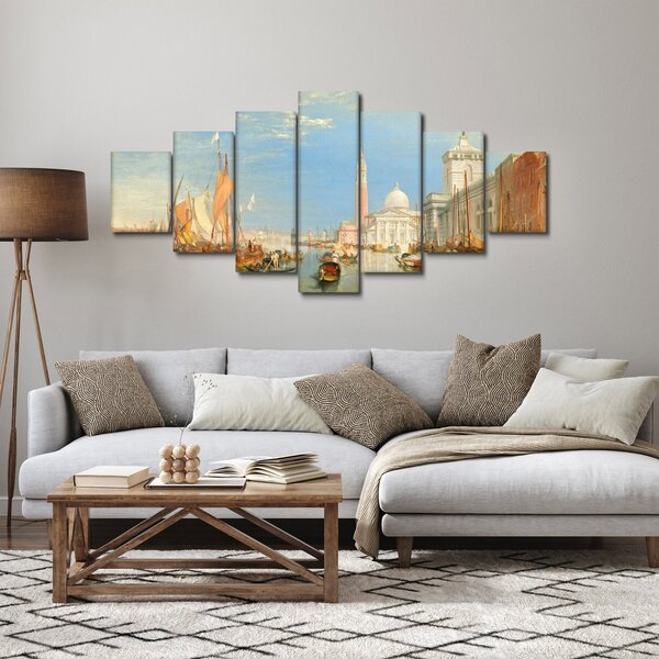 Obraz - Joseph Mallord William Turner, Venice the Dogana and San Giorgio Maggiore, reprodukce (210x100 cm)