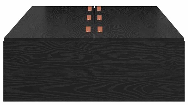 Rám postele s úložným prostorem se dveřmi Černý dub 80 x 200 cm 3335334