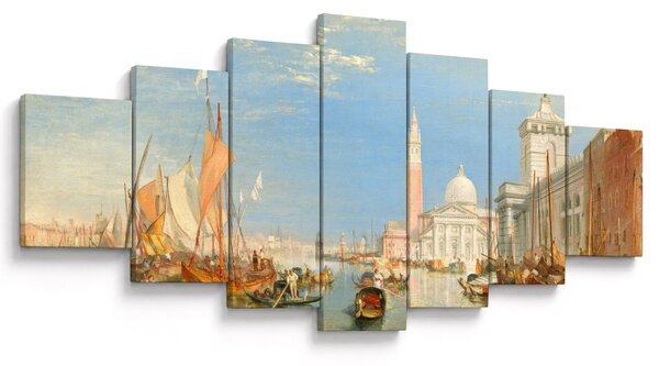 Obraz - Joseph Mallord William Turner, Venice the Dogana and San Giorgio Maggiore, reprodukce (210x100 cm)