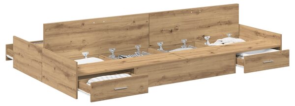 Rám postele s úložným prostorem Artisanový dub 120 x 200 cm 3335308