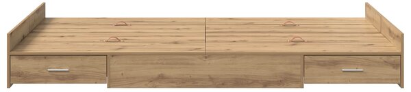 Rám postele s úložným prostorem Artisanový dub 120 x 200 cm 3335308