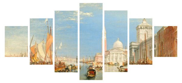 Obraz - Joseph Mallord William Turner, Venice the Dogana and San Giorgio Maggiore, reprodukce (210x100 cm)