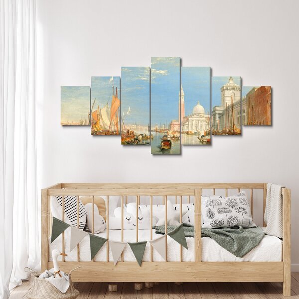 Obraz - Joseph Mallord William Turner, Venice the Dogana and San Giorgio Maggiore, reprodukce (210x100 cm)