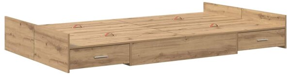 Rám postele s úložným prostorem Artisanový dub 120 x 190 cm 3335332