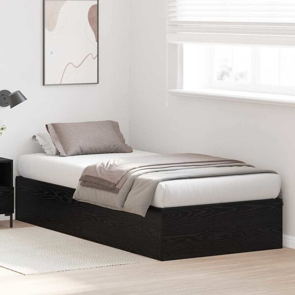 Rám postele s úložným prostorem se dveřmi Černý dub 80 x 200 cm 3335334