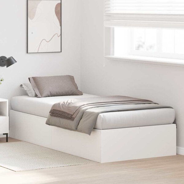 Rám postele s úložným prostorem s úložištěm Bílá 100 x 200 cm 3335349