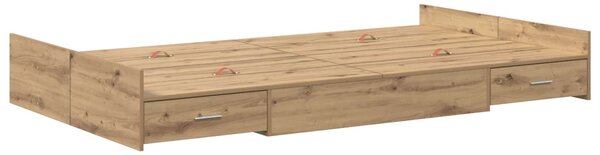 Rám postele s úložným prostorem Artisanový dub 120 x 200 cm 3335308