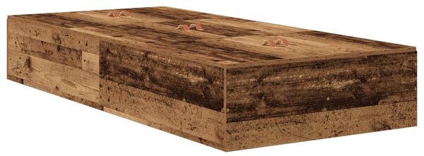 Rám postele s úložným prostorem Staré dřevo 100 x 200 cm 3335355