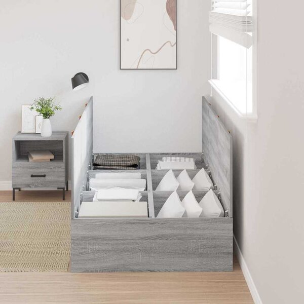 Rám postele s úložným prostorem Šedá Sonoma 80 x 200 cm 3335338