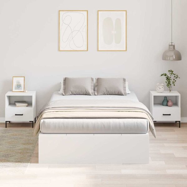Rám postele s úložným prostorem s úložištěm Bílá 120 x 200 cm 3335365