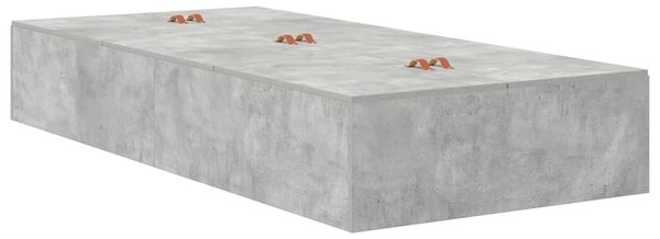 Rám postele s úložným prostorem Betonově šedá 80 x 200 cm 3335336