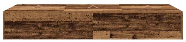 Rám postele s úložným prostorem Staré dřevo 100 x 200 cm 3335355