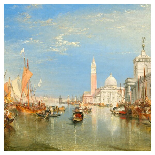 Obraz - Joseph Mallord William Turner, Venice the Dogana and San Giorgio Maggiore, reprodukce (30x30 cm)
