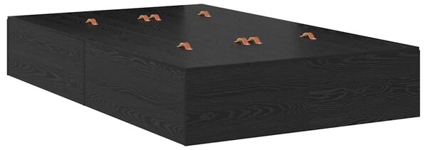 Rám postele s úložným prostorem Černý dub 120 x 200 cm 3335366