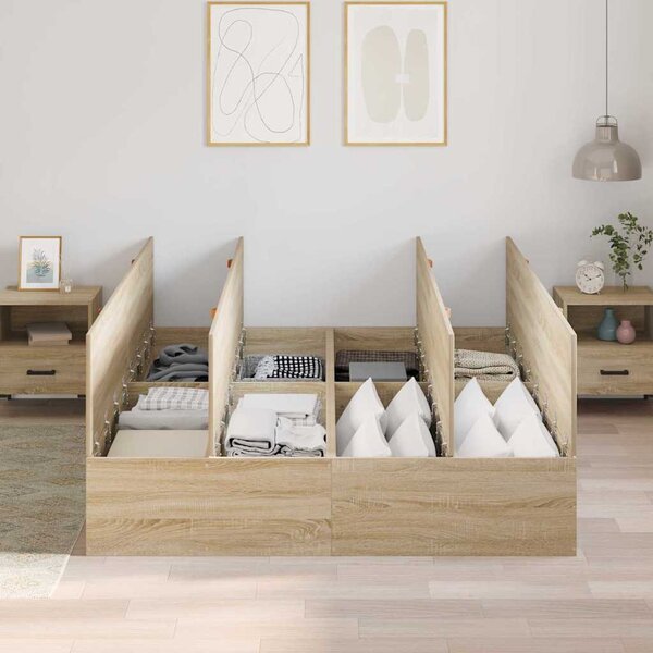 Rám postele s úložným prostorem Sonoma dub 140 x 190 cm 3335431