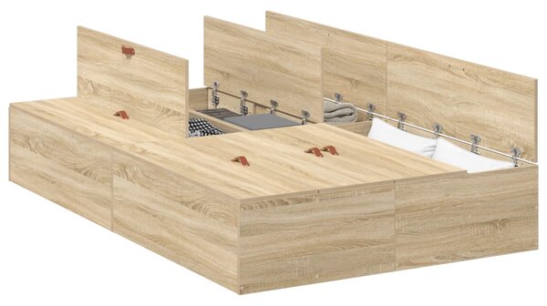 Rám postele s úložným prostorem Sonoma dub 120 x 200 cm 3335367