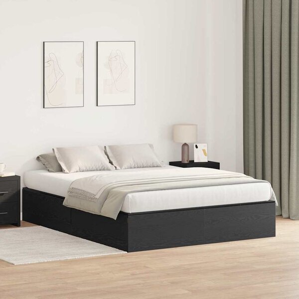 Rám postele s úložným prostorem Černý dub 140 x 200 cm 3335374