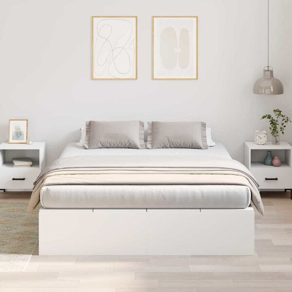 Rám postele s úložným prostorem s úložištěm Bílá 150 x 200 cm 3335381